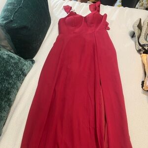 Dark Red Azazie Size 4